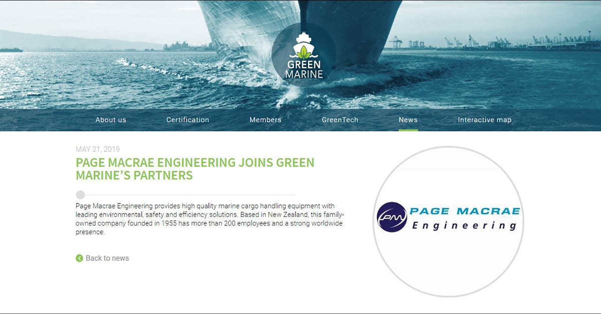 Page Macrae Engineering joins Green Marine